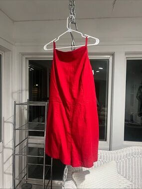 Abercrombie & Fitch Red Spaghetti-Strap Mini Dress